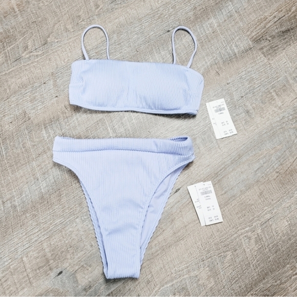 Hollister Other - Hollister ribbed blue bikini set
